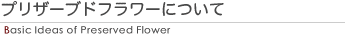 プリザーブドフラワーについて