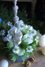 画像3: ピュアホワイトの花籠 (3)