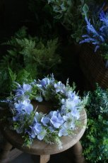 画像4: 紫陽花とニゲラのリース (4)