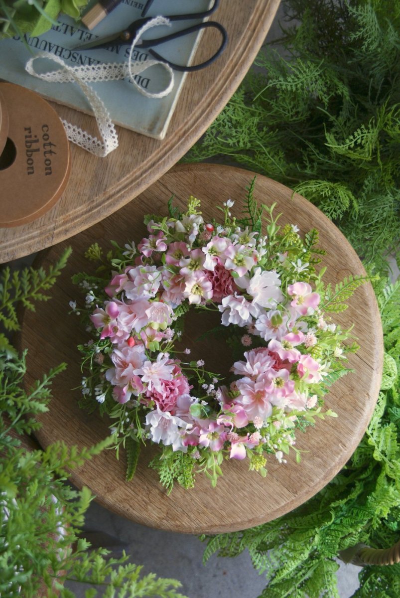 画像3: コーラルピンクのリース (3)