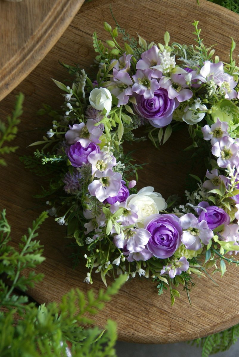 画像3: ピンクパープルのリース (3)