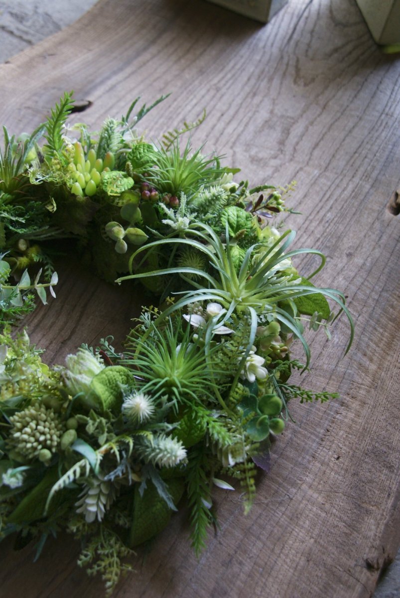 画像2: ボタニカルグリーンのリース (2)