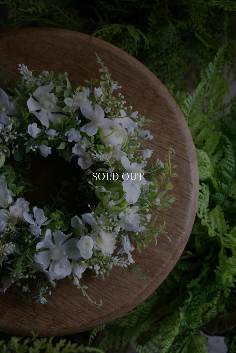 画像2: ピュアホワイトグリーンのリース (2)