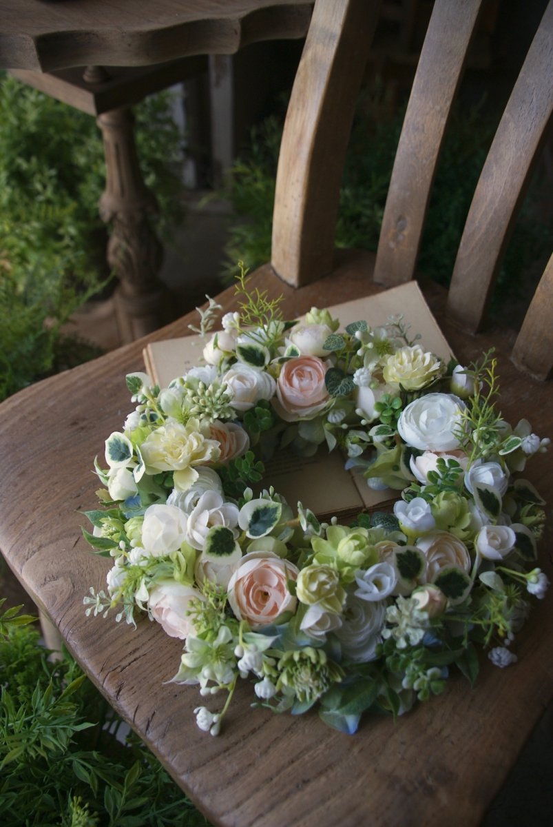 画像2: ラナンキュラスのリース (2)