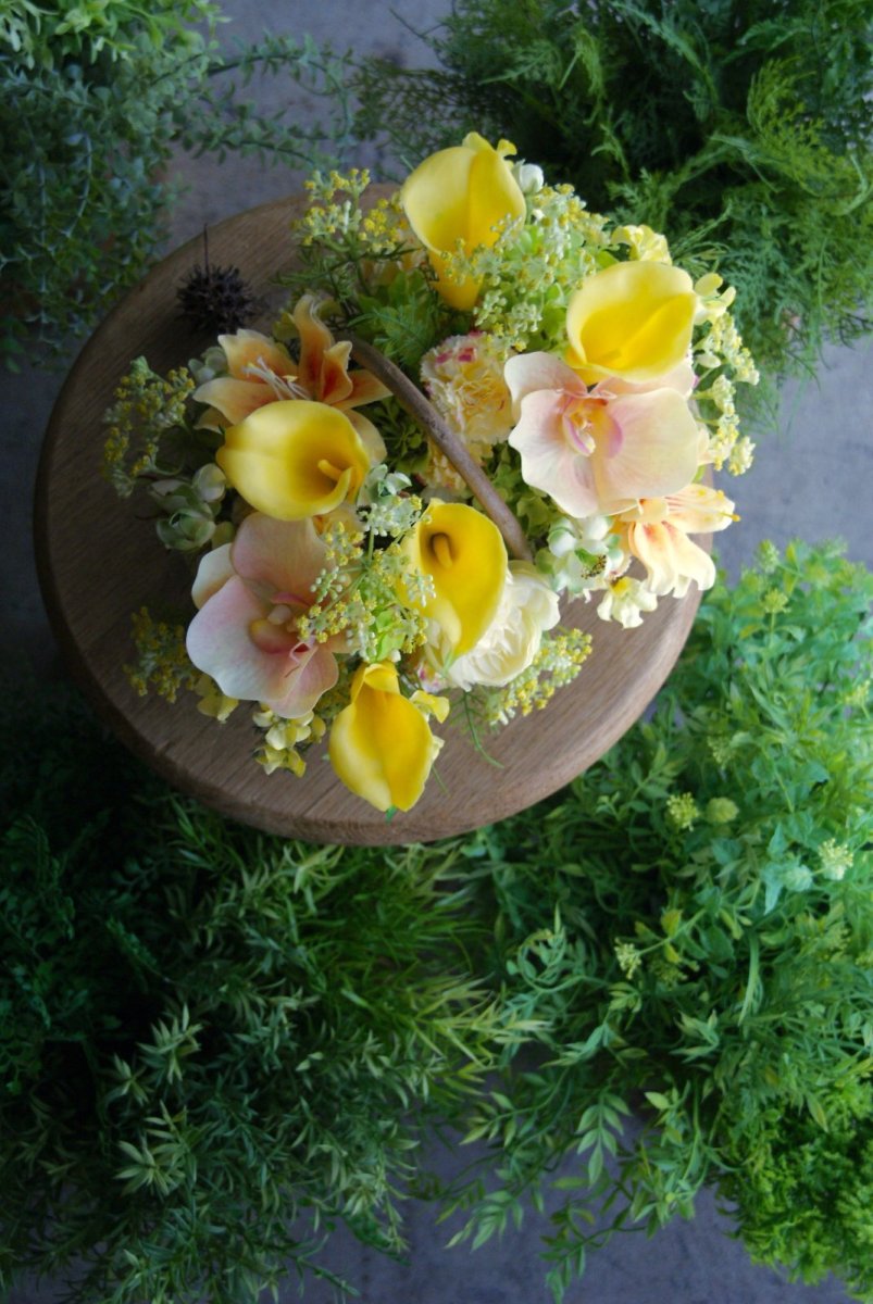 画像3: 黄色の花籠 (3)