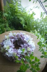 画像1: 紫陽花のリース モーブライラック (1)