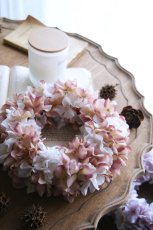 画像1: 紫陽花のリース ダスティモーブ (1)