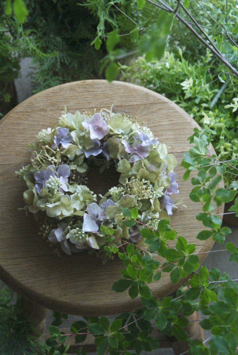 画像3: 紫陽花のリース モーブグリーンライラック (3)