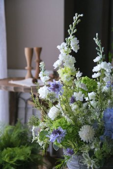 画像2: デルフィニウムの花籠 (2)