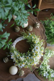 画像1: ベビーブレスの三日月リース　ホワイトイエロー (1)