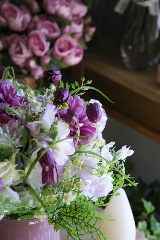 スイートピーの花束 B 花器付き Kanon Flowers カノンフラワーズ スイートピーの花束 B 花器付き Kanon Flowers カノンフラワーズ